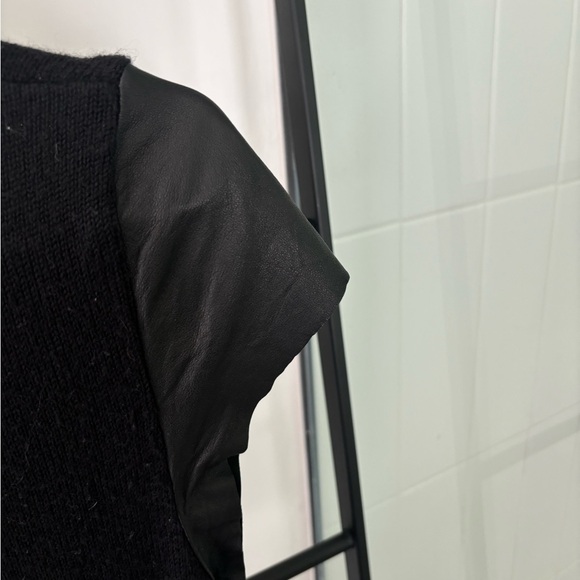 Susana Monaco Merino Wool and Lambskin Leather Dress - Picture 3 of 5